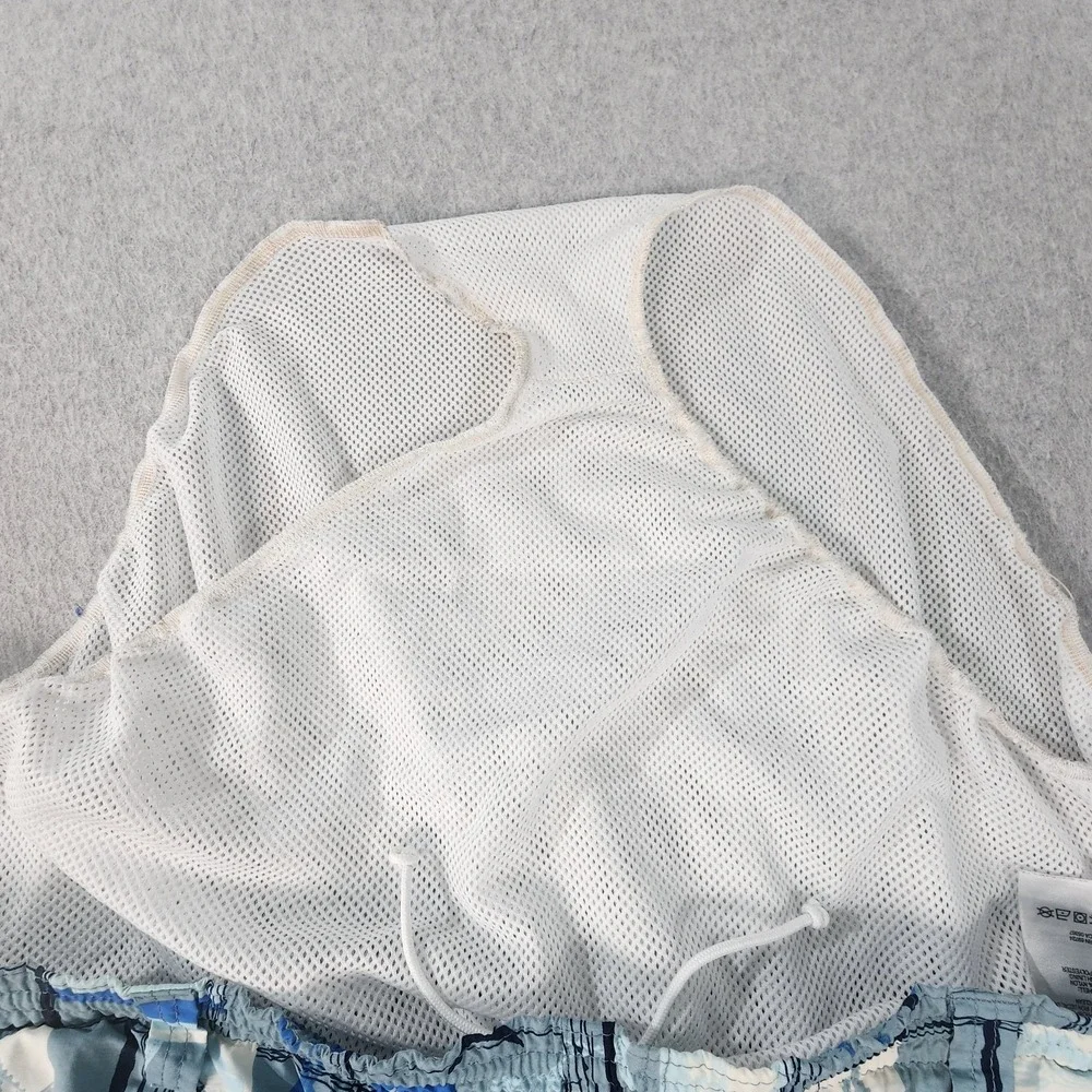 Columbia PFG AOP Fish Swim Trunks Men XXL 40x6 Gray Blue White Omni Shade Pocket